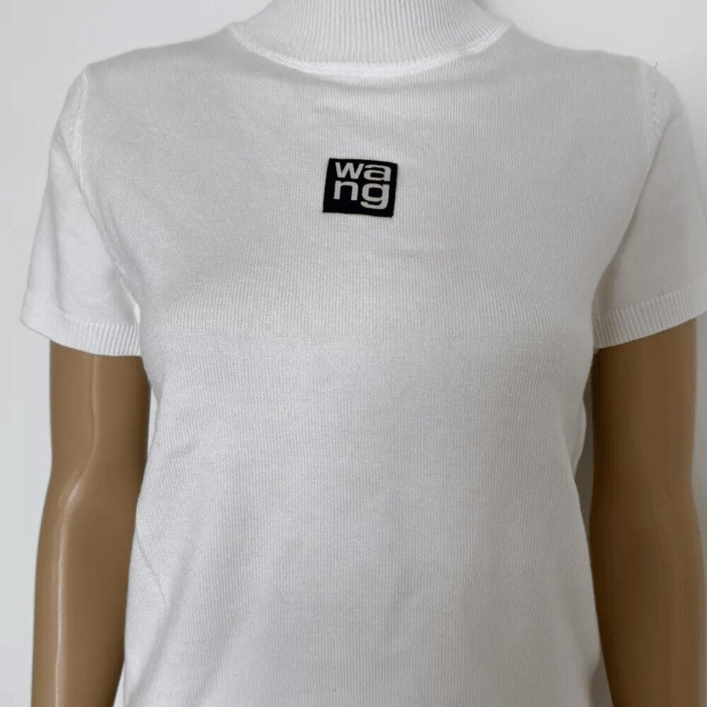 Alexandr Wang Women's Wool T Shirt White Large